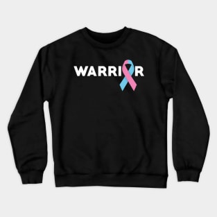 Infertility Warrior With Pink And Blue Ribbon Crewneck Sweatshirt